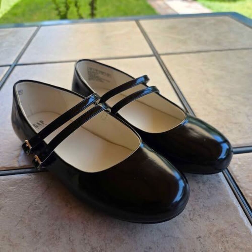 GAP Kids Black Patent Leather Mary Jane Ballet Flats Size 3